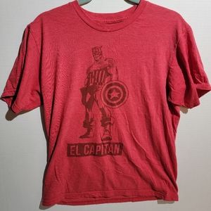 Marvel's Captain America El Capitan Red T-shirt Medium